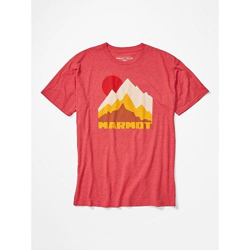 Marmot Clothes Red NZ - Tower T-Shirts Mens NZ5169427